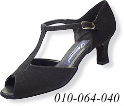 Lady Latin Dance Shoes 010-064-040 F Latino 5cm Black Nubuk