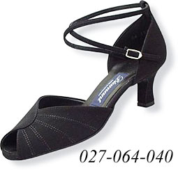 Lady Latin Dance Shoes 027-064-040 F Latino 5cm Black Nubuk