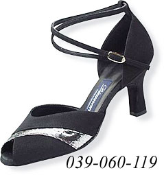 Dance Shoes Lady Latin 039-060-119 F Latino6.5cm BkNubukMultiKid