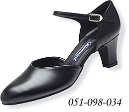 Dance Shoes Lady Tango 051-098-034 E½ Tango 5.5cm Black Leather