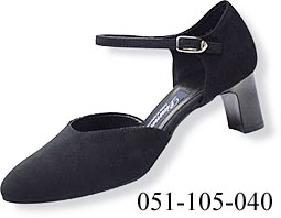 Dance Shoes Lady Trend 051-105-040 E½ Heel 5cm Black Nubuk