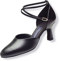 Dance Shoes Lady Tango 058-080-034 E½ Latino 6.5cm Black Leather