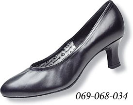 Dance Shoes Lady Court 069-068-034 E½ Latino 5cm Black Leather