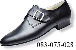 Dance Shoes Men Court 083-075-028 G 2.5cm Heel Black Leather