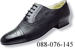 Dance Shoes Men Court 088-076-145 J 2.5cmHeel BlackLeatherNubuk