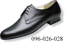 Dance Shoes Men Court 096-026-028 K 2.5cm Heel Black Leather
